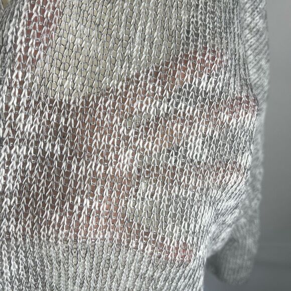 Anthropologie Maronie Labiz long grey open cardigan 3/4 sleeves loose fit sz S - Picture 8 of 8